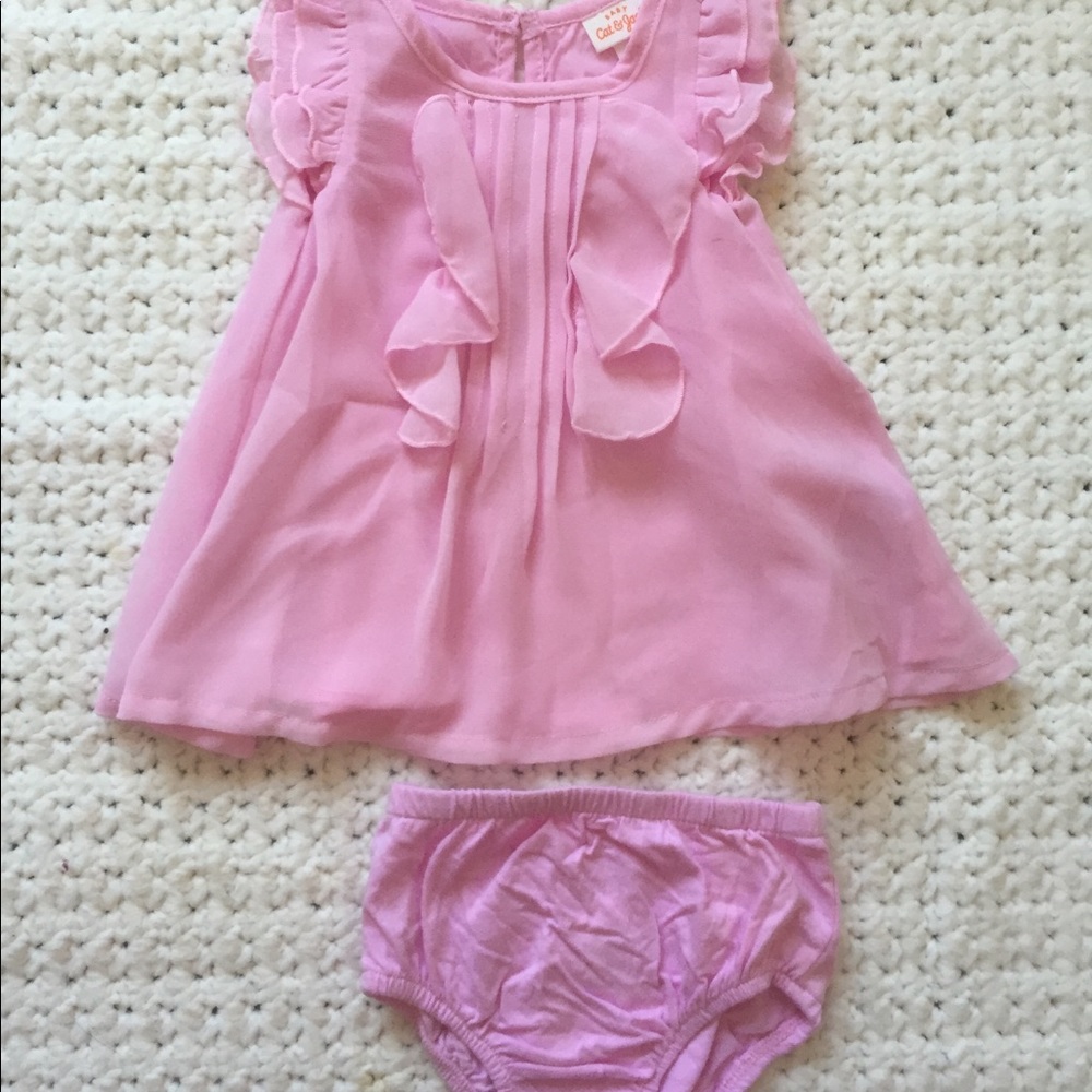 Baby Cat & Jack Pink ruffled dress